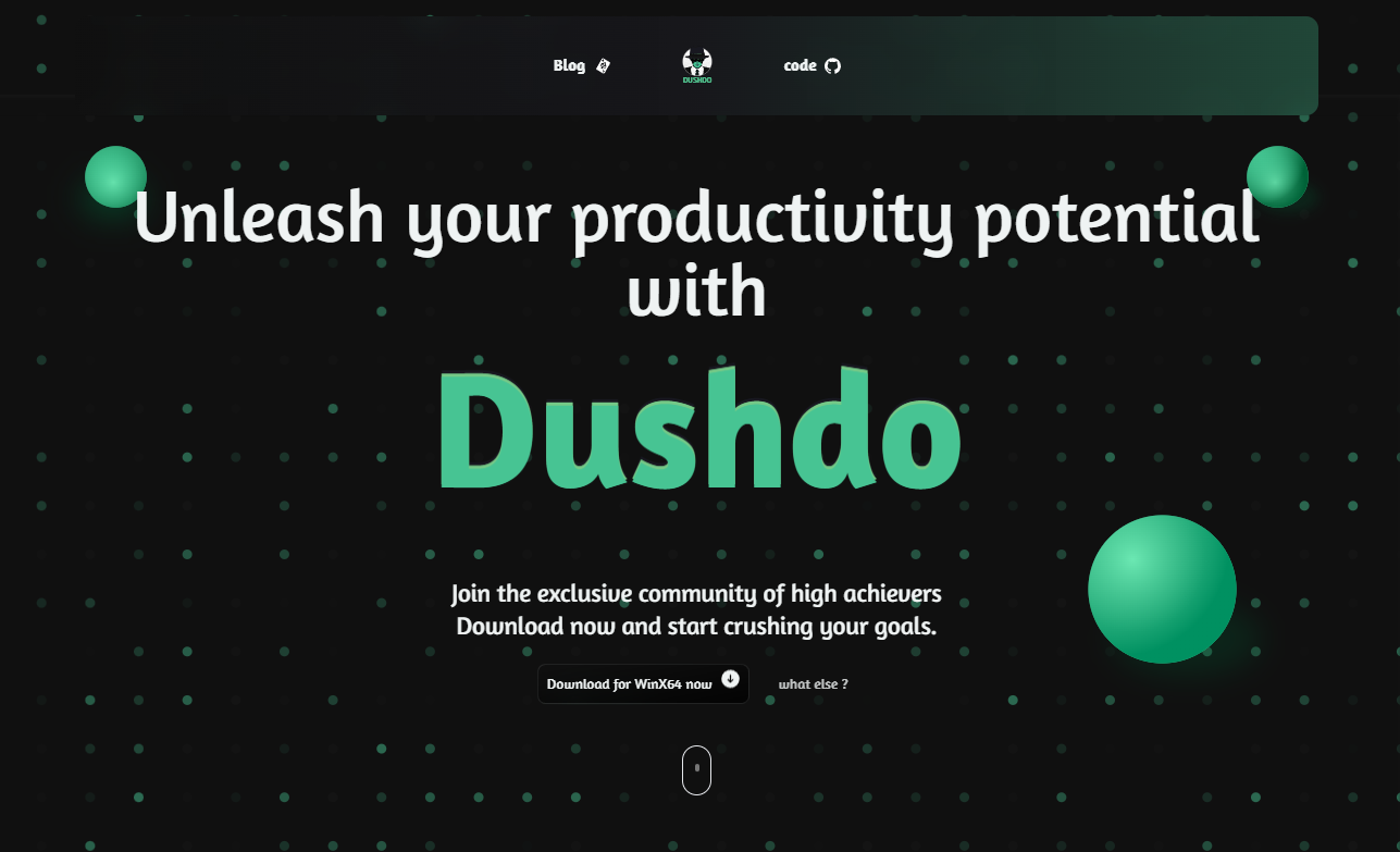 Dushdo Landing Page Image